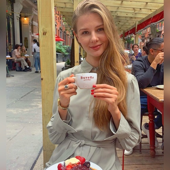 Olive maxi dress S Siizu New York - Picture 2 of 9